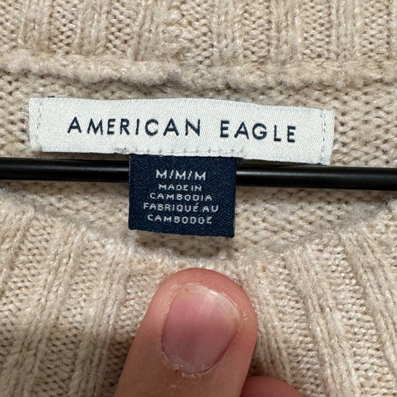 American Eagle Outfitters Soft Knit Pullover Sweater Beige/Cream-Women's Size M - Picture 3 of 5